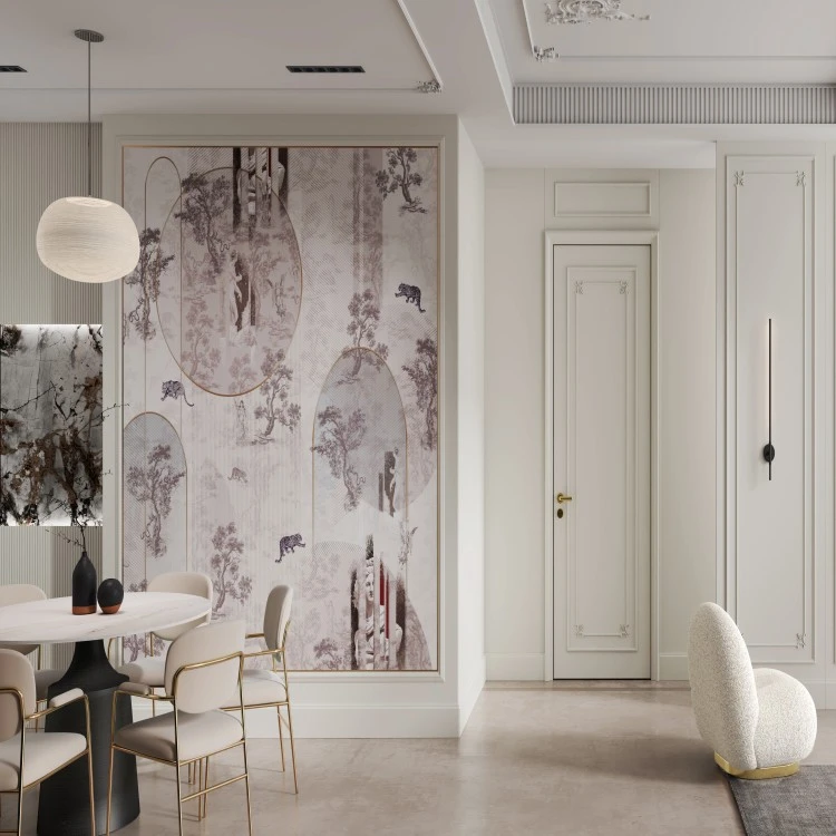 Light French Style Wall Paneling