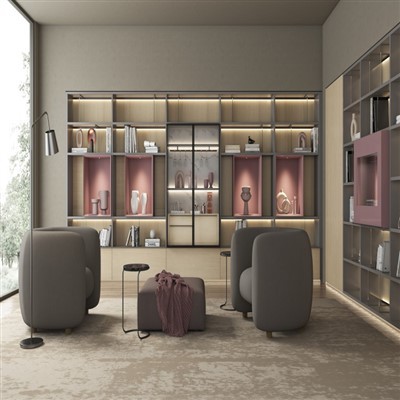 Lemari dekorasi ruang tamu